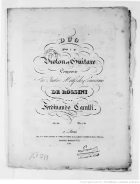 Duo pour Violon et Guitare