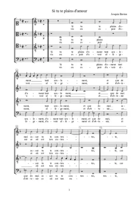 Si tu te plains d'amour