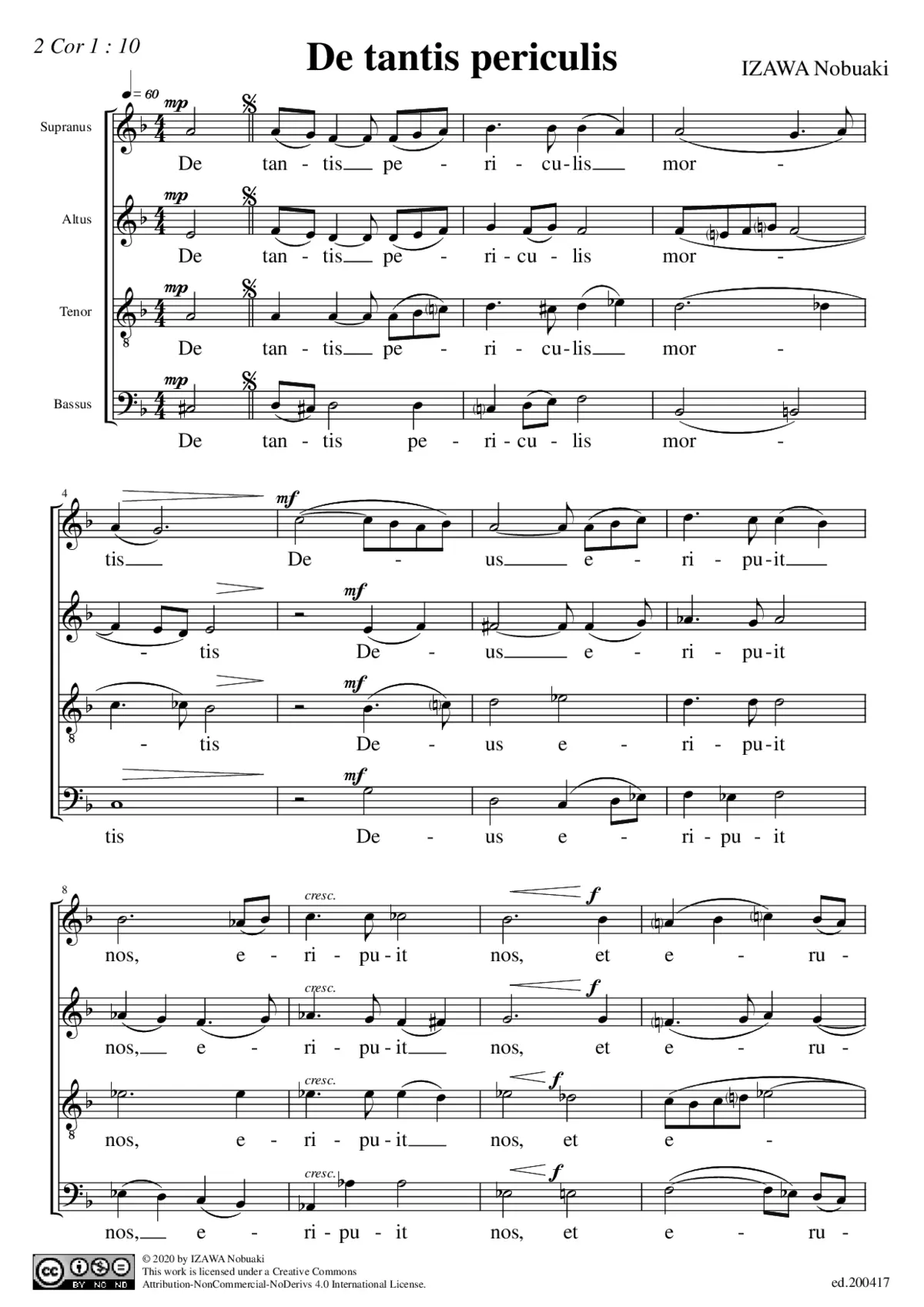 De tantis periculis - Page 1