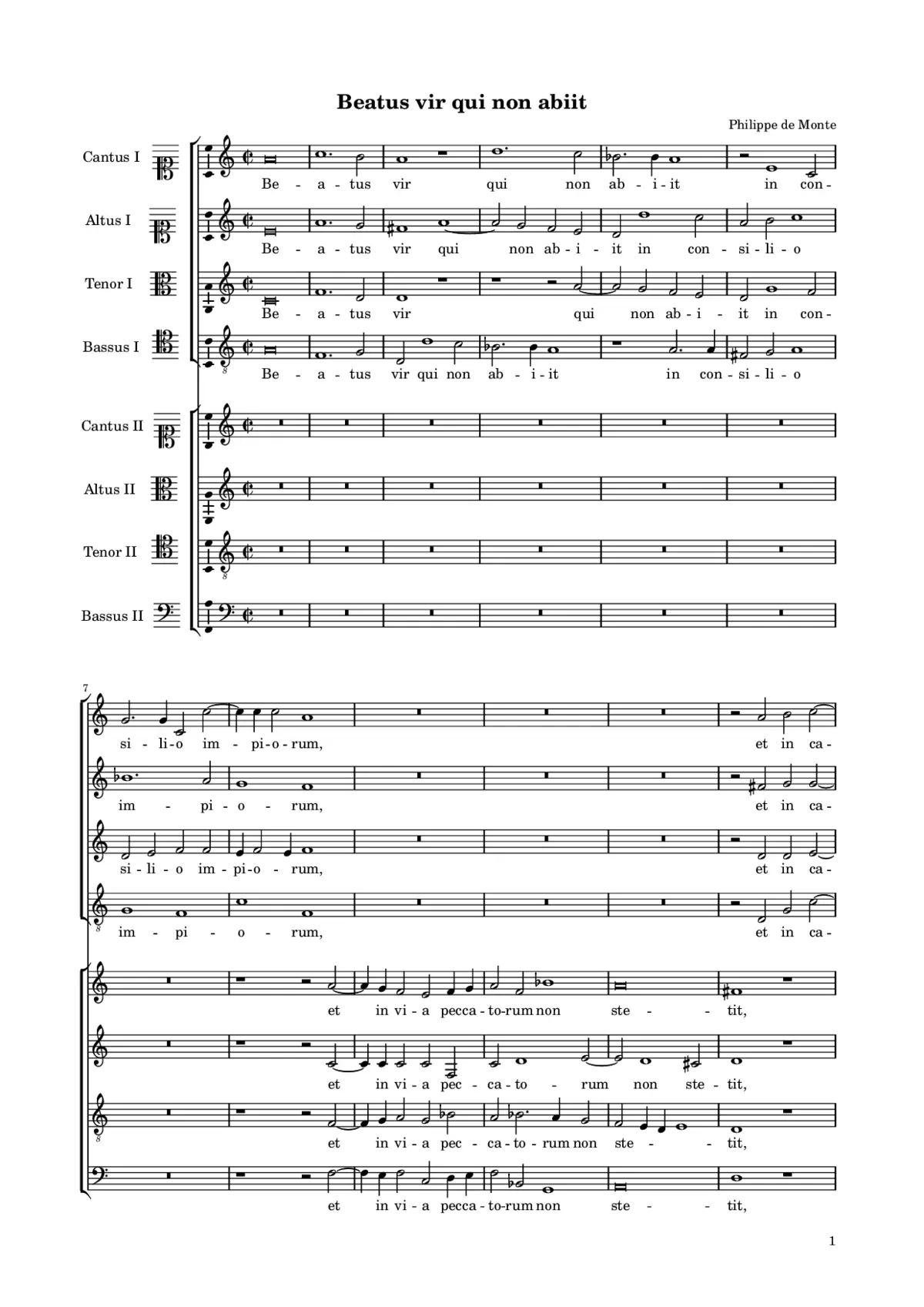 Beatus vir qui non abiit - Page 1