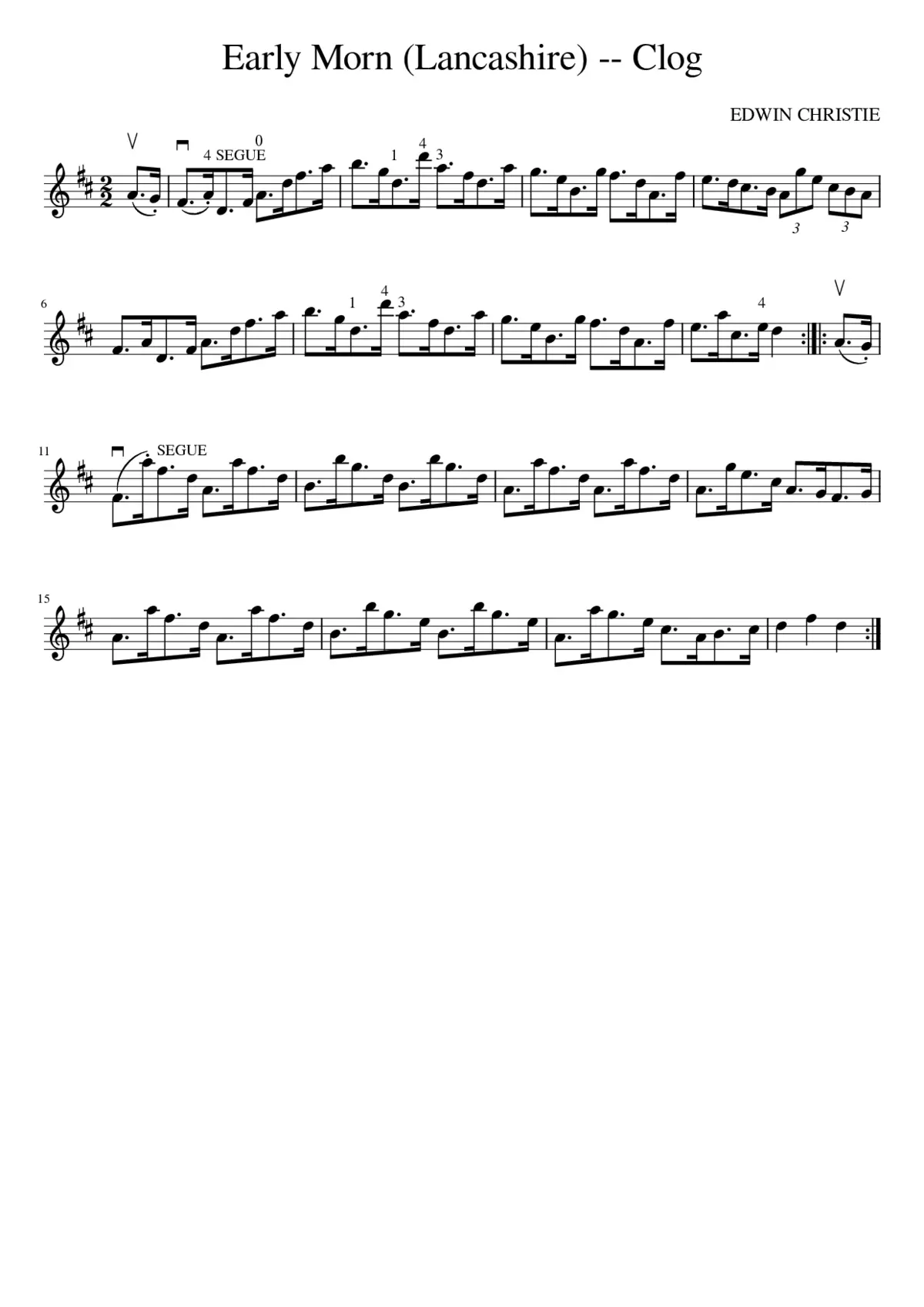 Early Morn (Lancashire) -- Clog - Page 1