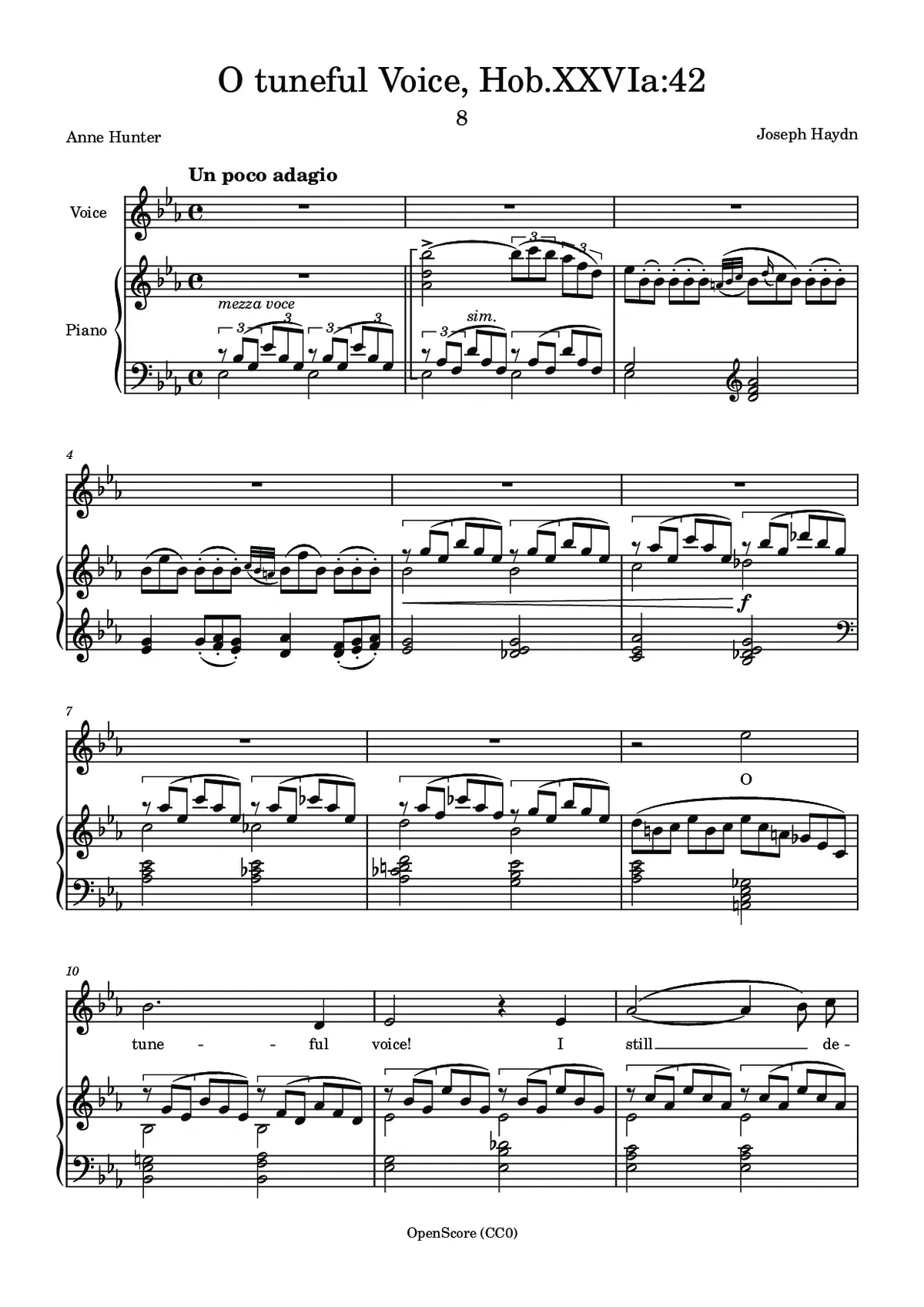 O tuneful Voice, Hob.XXVIa:42 - Page 1