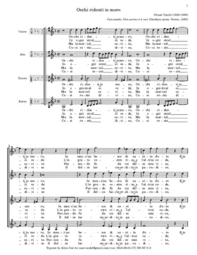 Occhi ridenti io moro