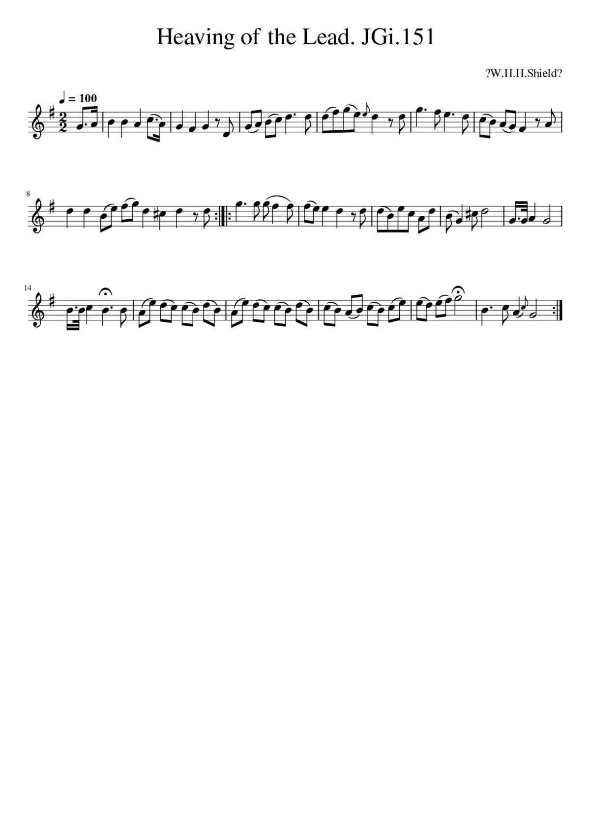 Heaving of the Lead. JGi.151 - Page 1