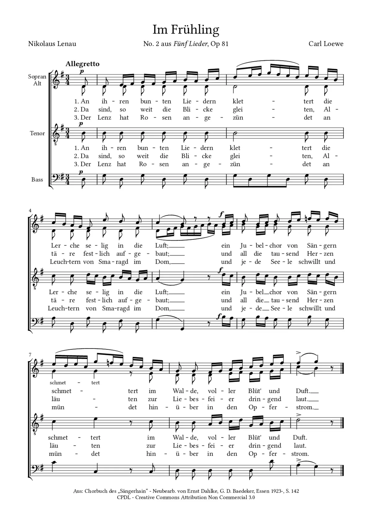 Im Frühling, Op. 81, No. 2 - Page 1
