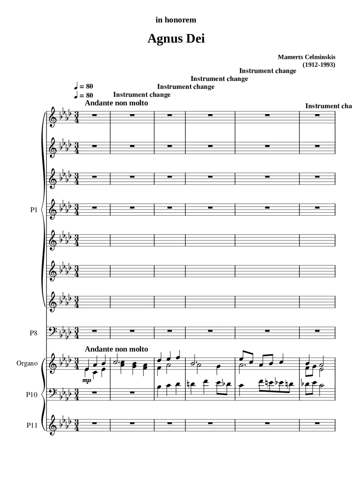 Missa solemnis in honorem Beatae Mariae Virginis de Aglona - Page 1