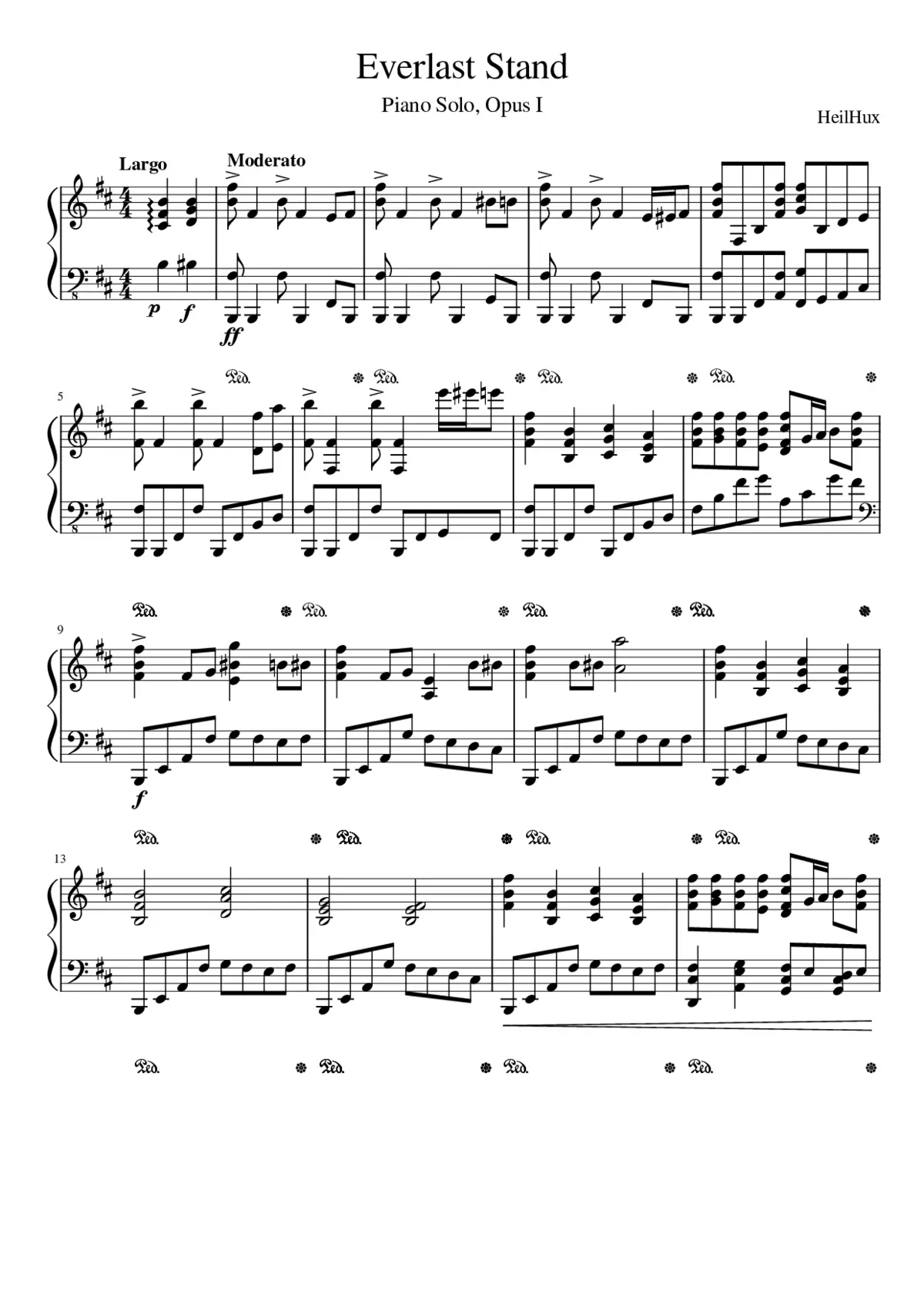 Everlast Stand (Piano Solo Opus I) - Page 1