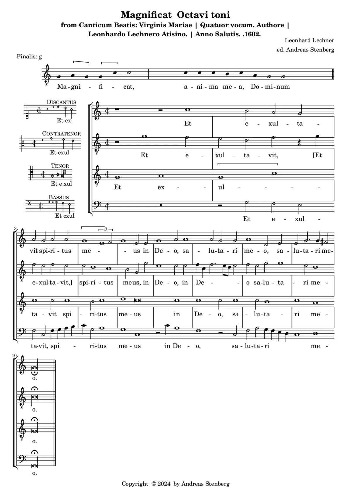 Magnificat octavi toni - Page 1