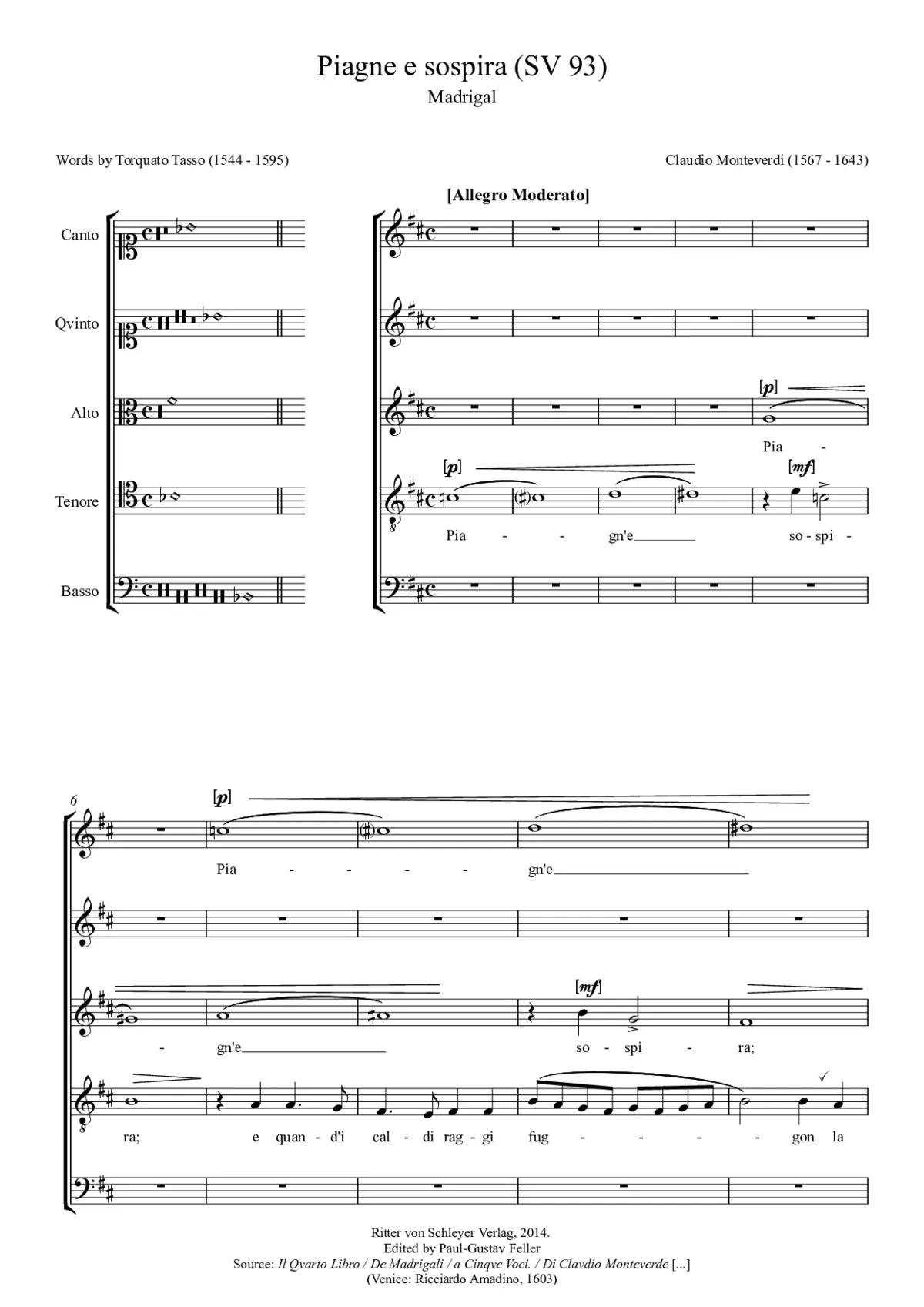 Piagne e sospira - Page 1