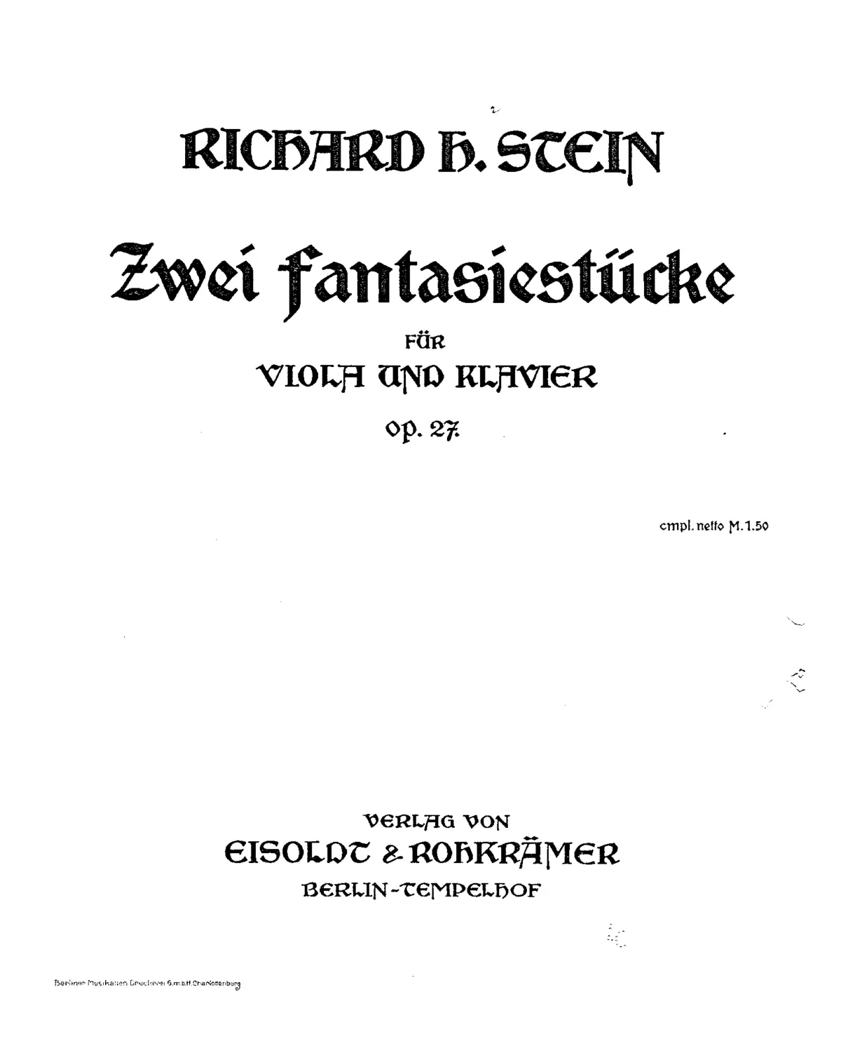 2 Fantasiestücke - Page 1