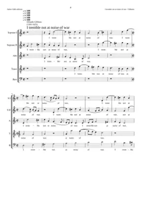 I tremble not at noise of war