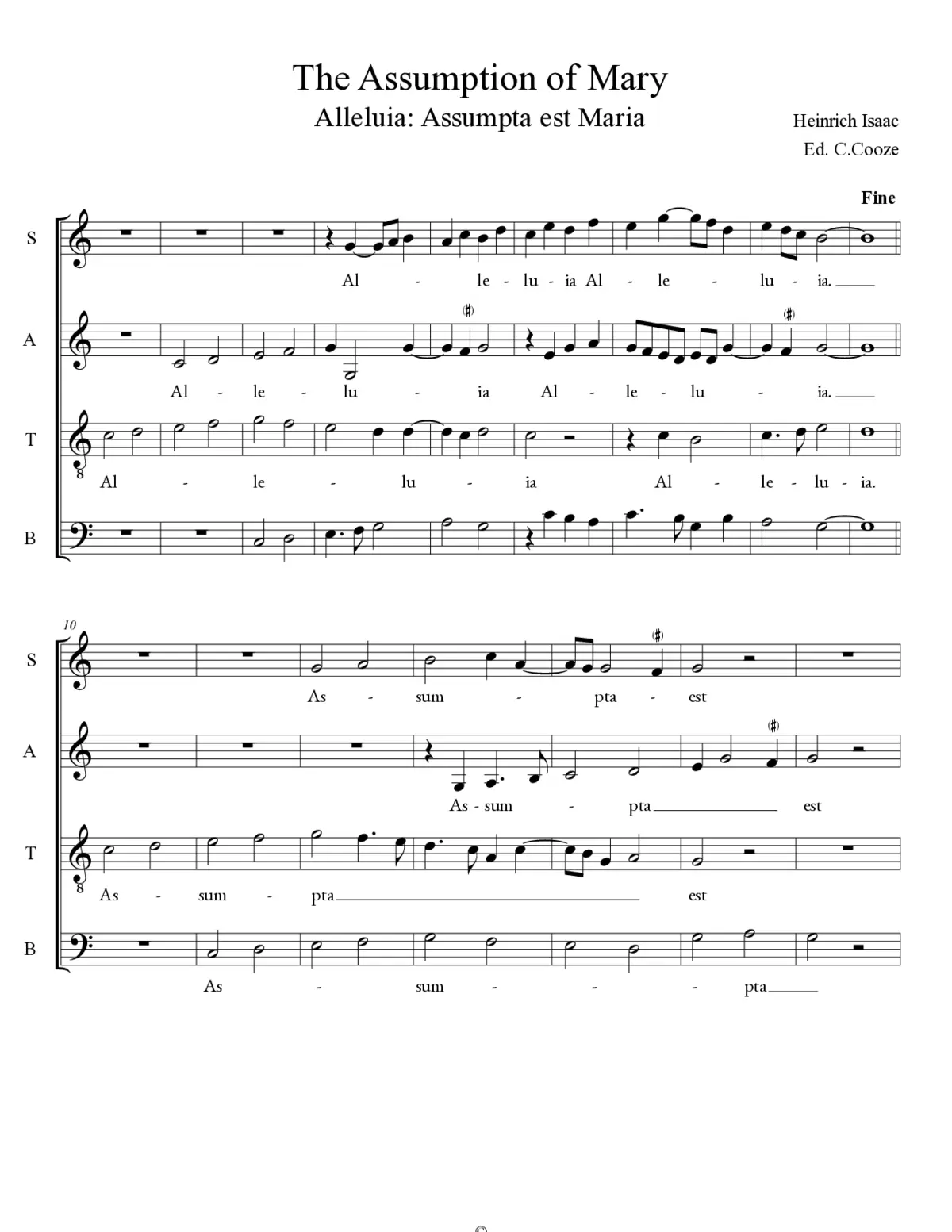 Alleluia Assumpta est Maria (II) - Page 1