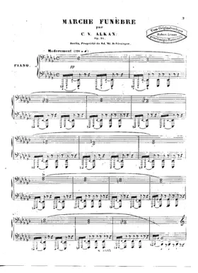 Marche funèbre pour le piano in e-flat minor