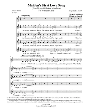 Erstes Liebeslied eines Mädchens