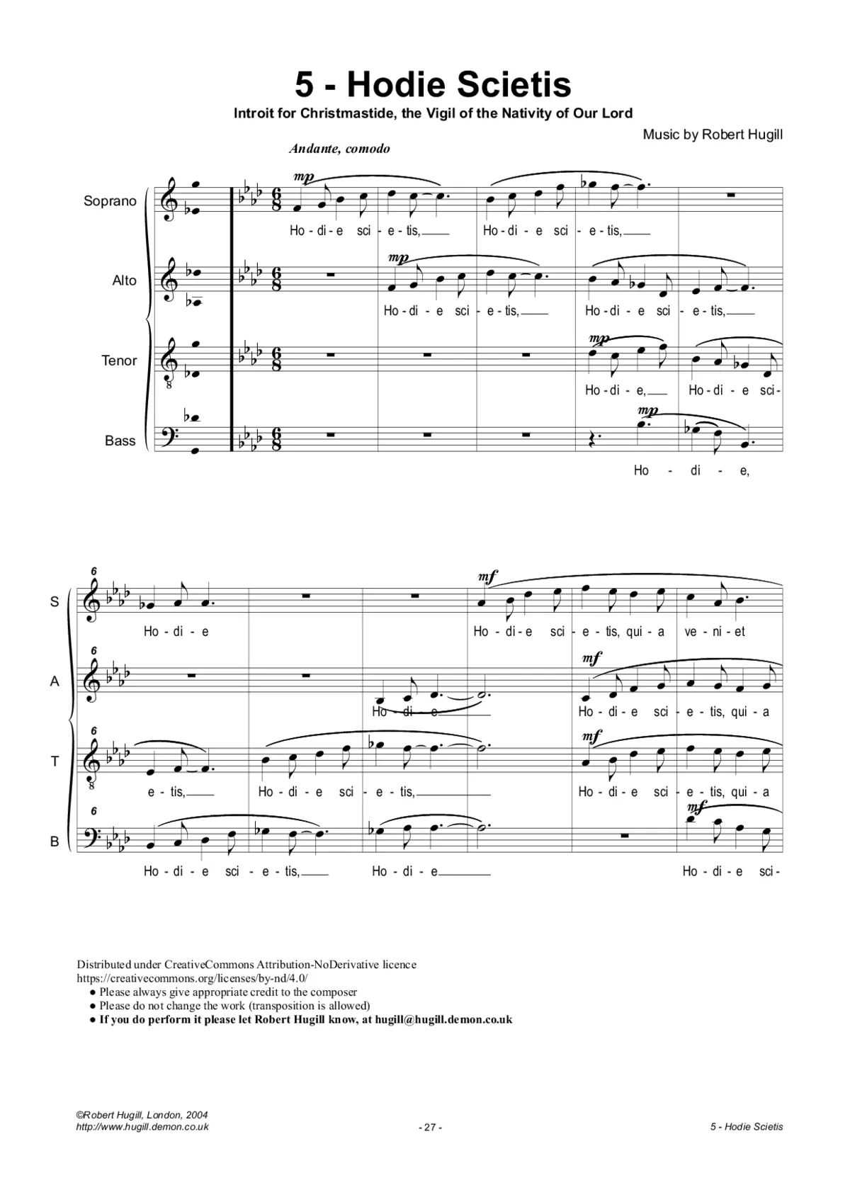 Hodie scietis - Page 1