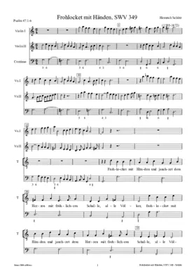 Frohlocket mit Händen, SWV 349