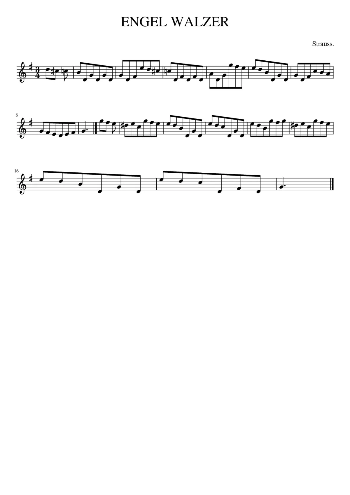 Strauss - ENGEL WALZER - Page 1