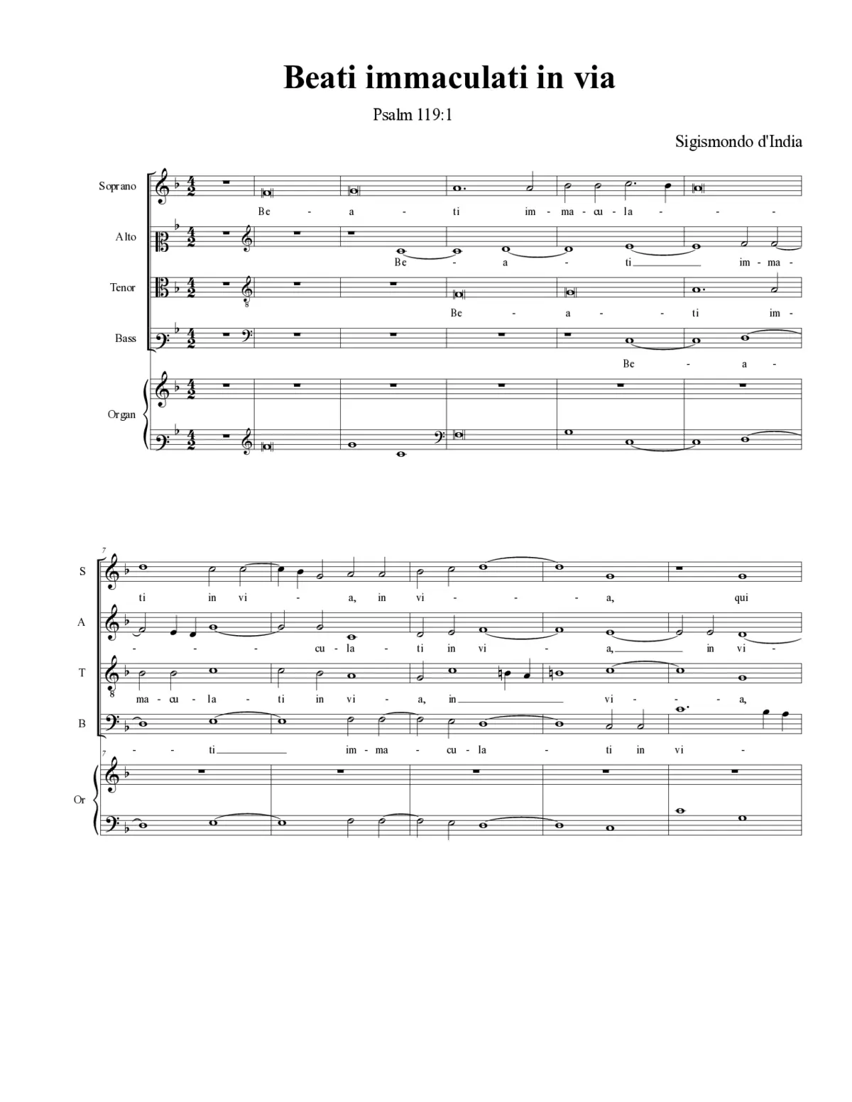 Beati immaculati in via - Page 1
