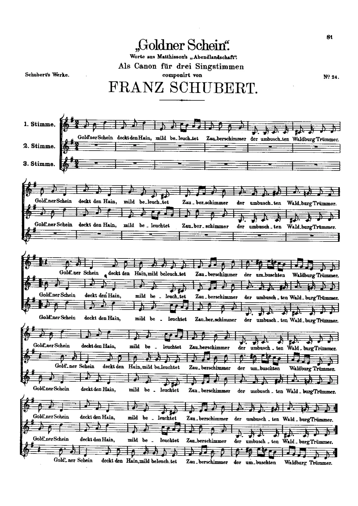 Gold'ner Schein, D.357 - Page 1