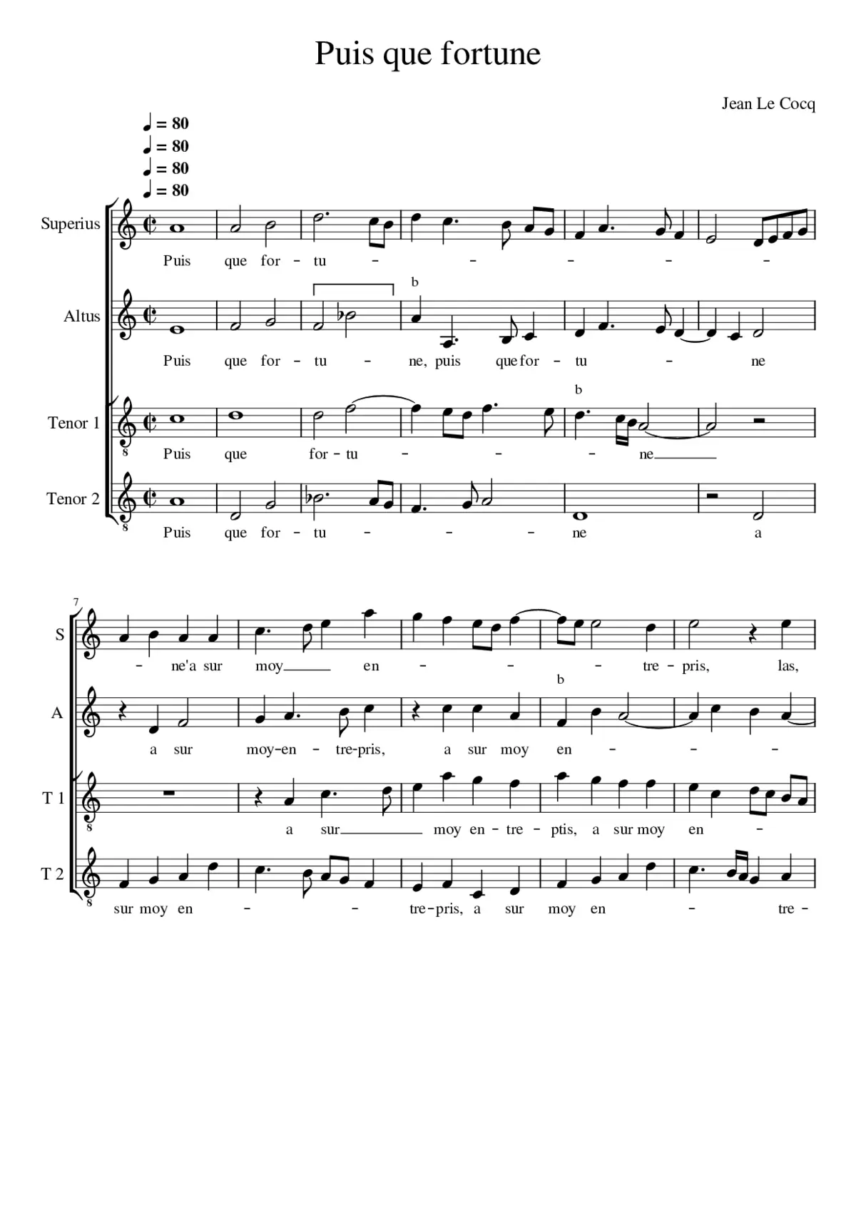 Puis que fortune - Page 1