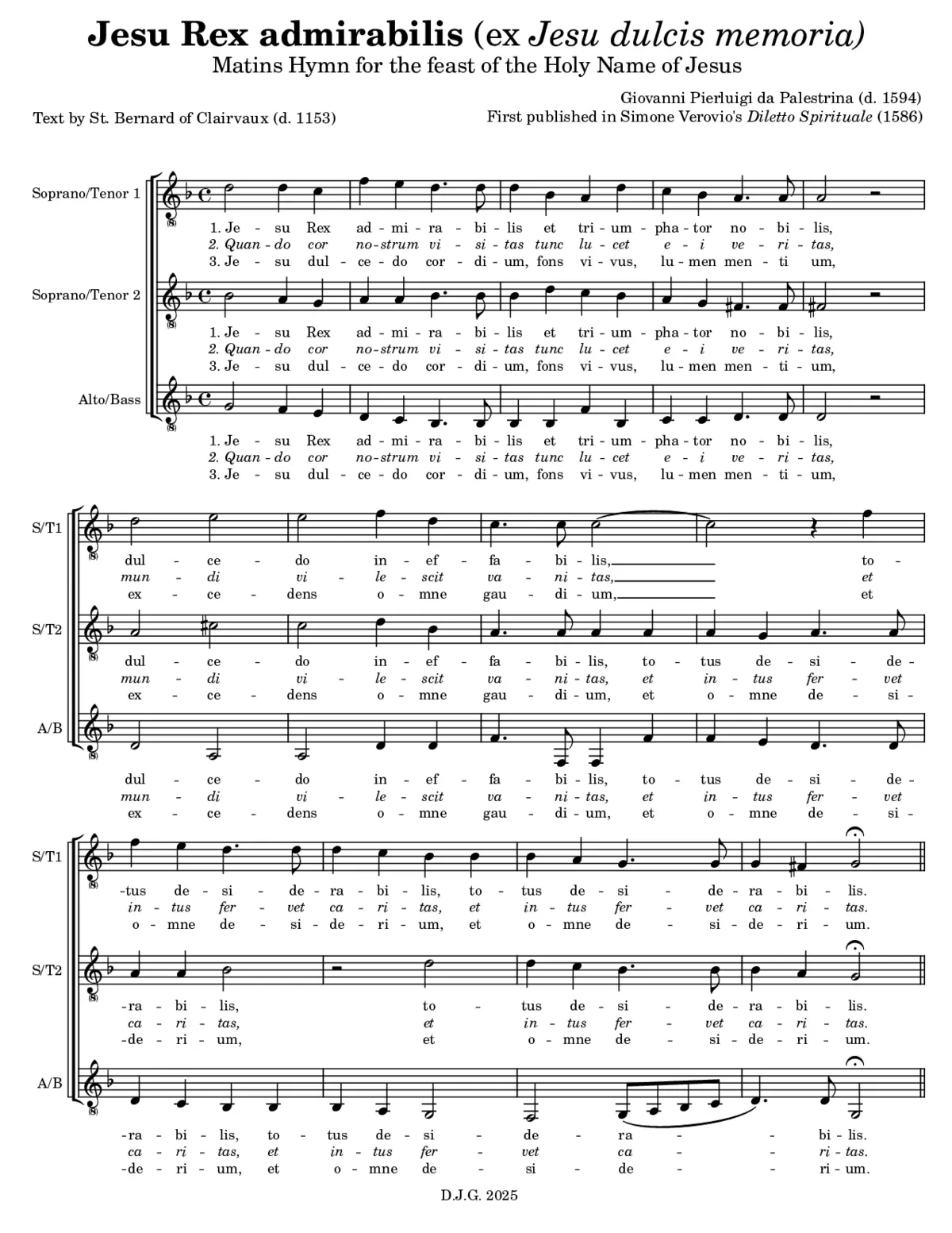 Jesu Rex admirabilis - Page 1