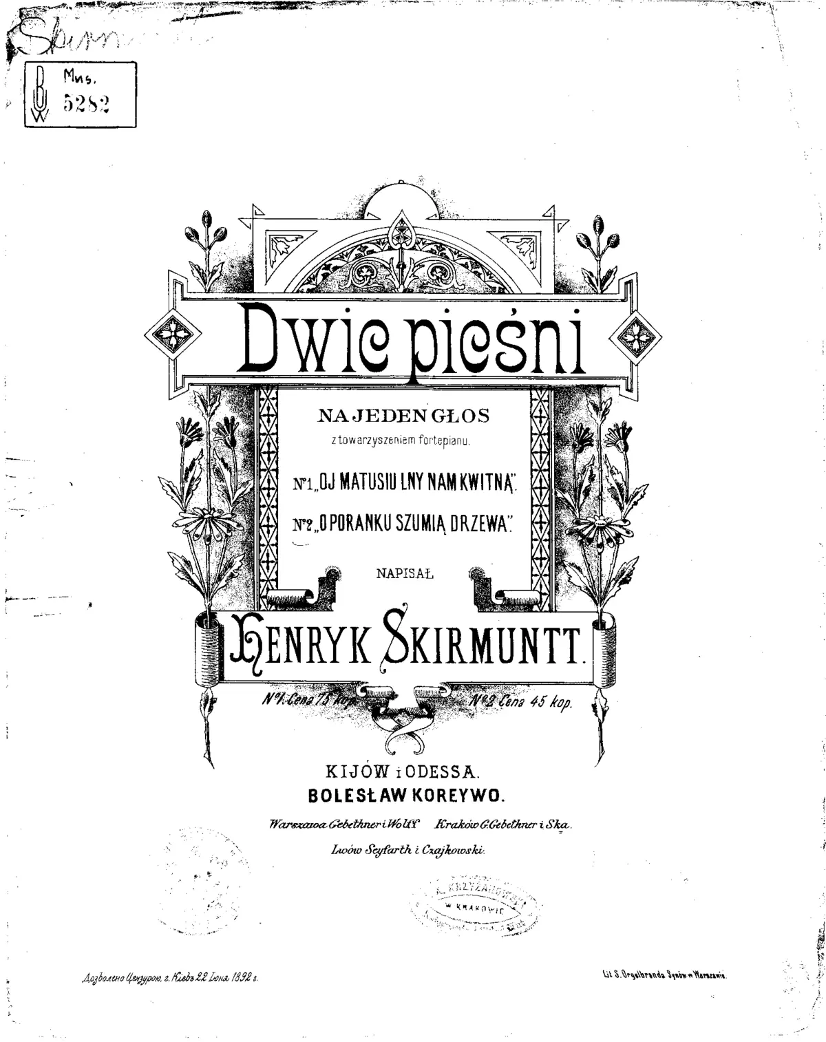 2 Pieśni - Page 1