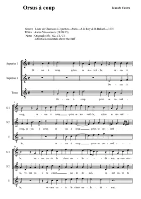 Orsus à coup qu'on se resveille