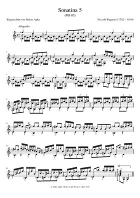 Guitar Sonatina in C major