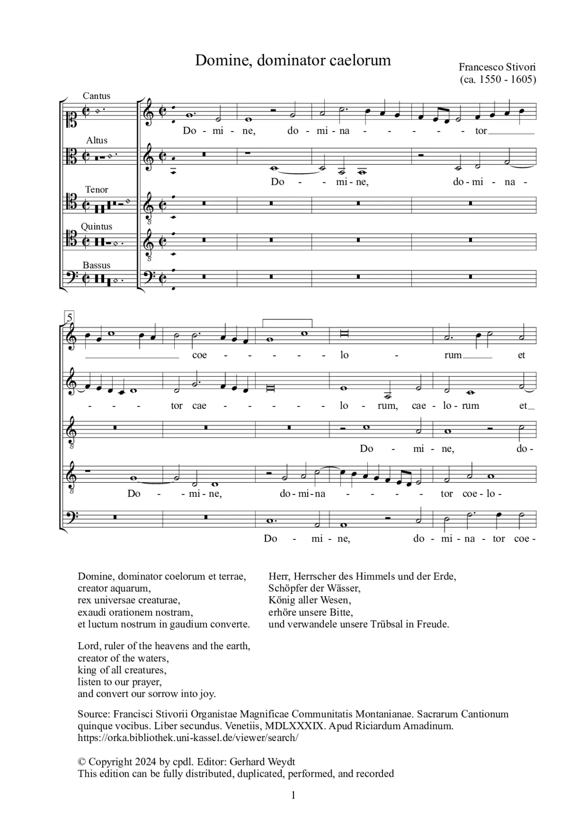 Domine dominator coelorum - Page 1
