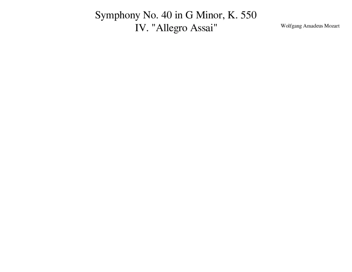 Symphony No.40 in G minor K.550 - Page 1
