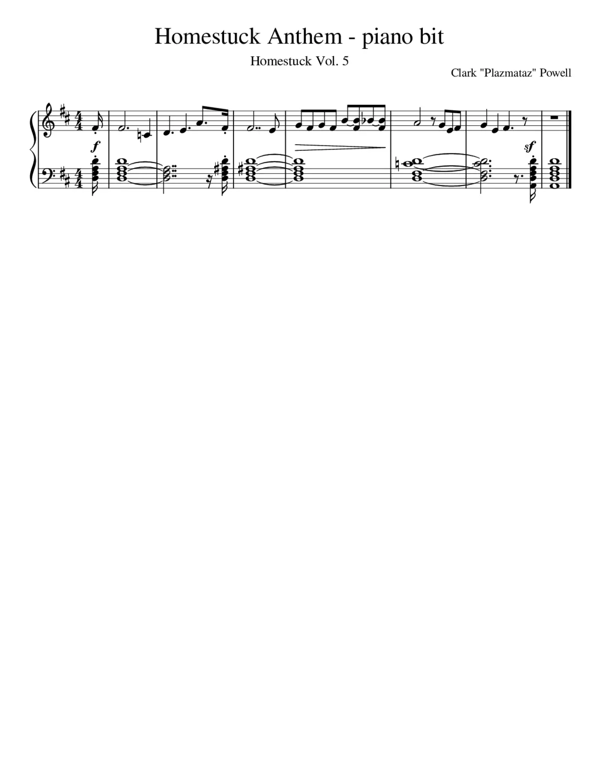 Homestuck Anthem - Page 1