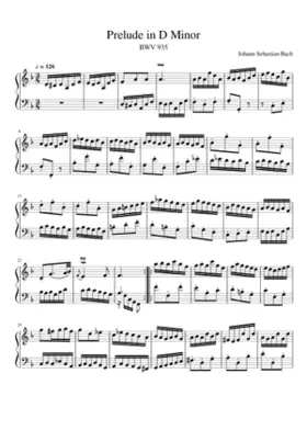Prelude in D minor BWV 935