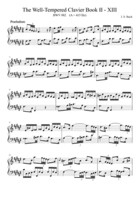 Prelude and Fugue in F-sharp major BWV 882