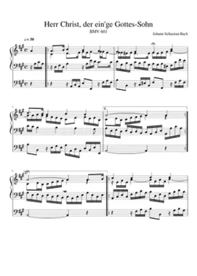 Herr Christ der einge Gottessohn BWV 601