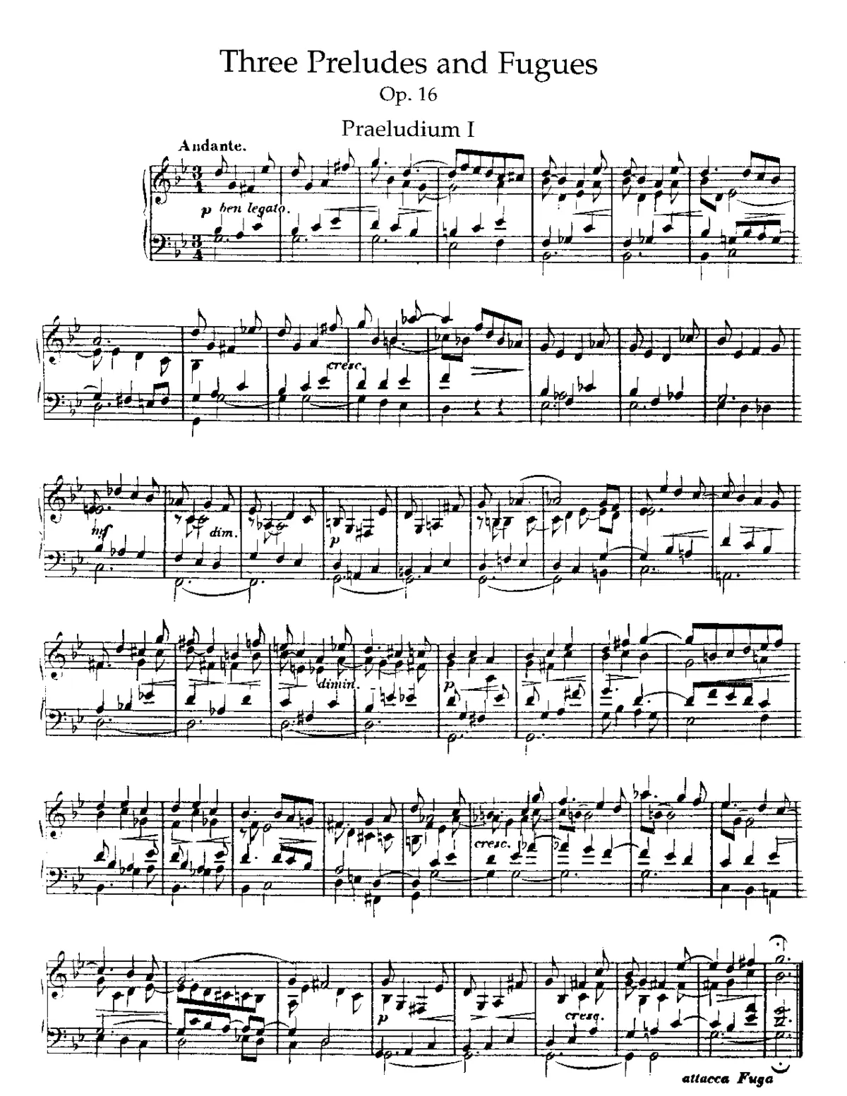 3 Preludes and Fugues - Page 1
