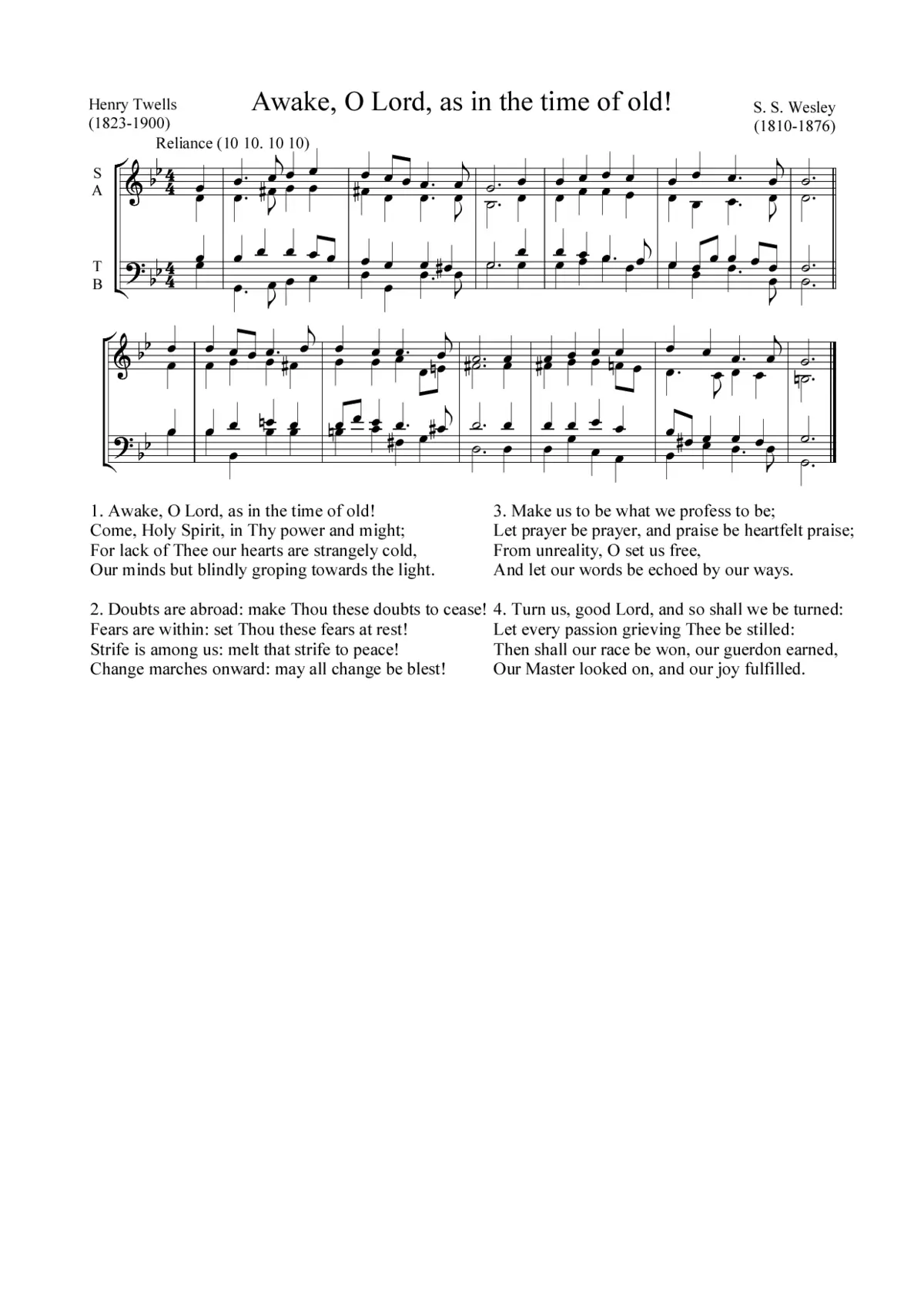 Awake, O Lord, as in the time of old! - Page 1