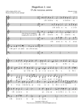 Magnificat O che vezzosa aurora