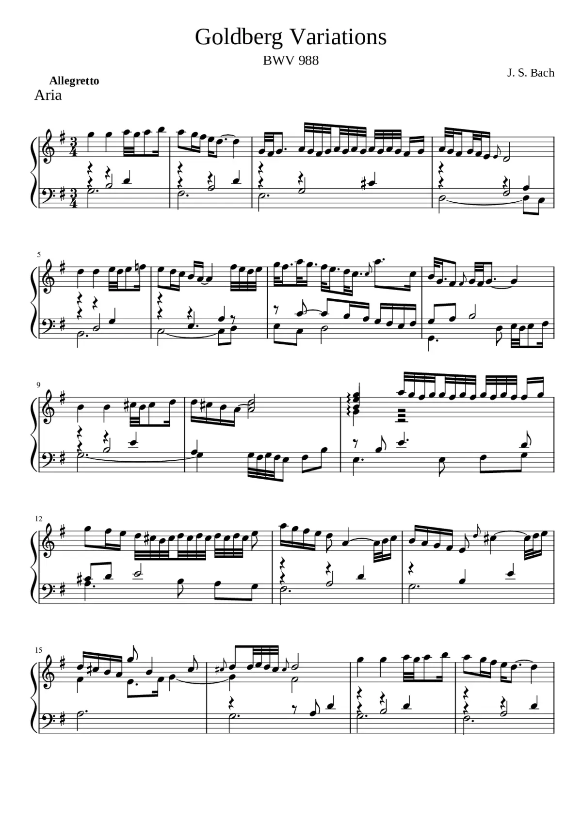 Goldberg-Variationen BWV 988 - Page 1