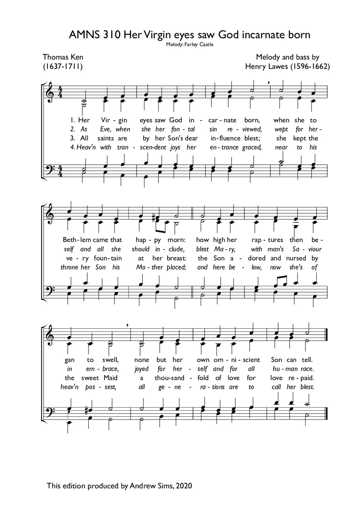 Her Virgin eyes saw God incarnate born - Page 1