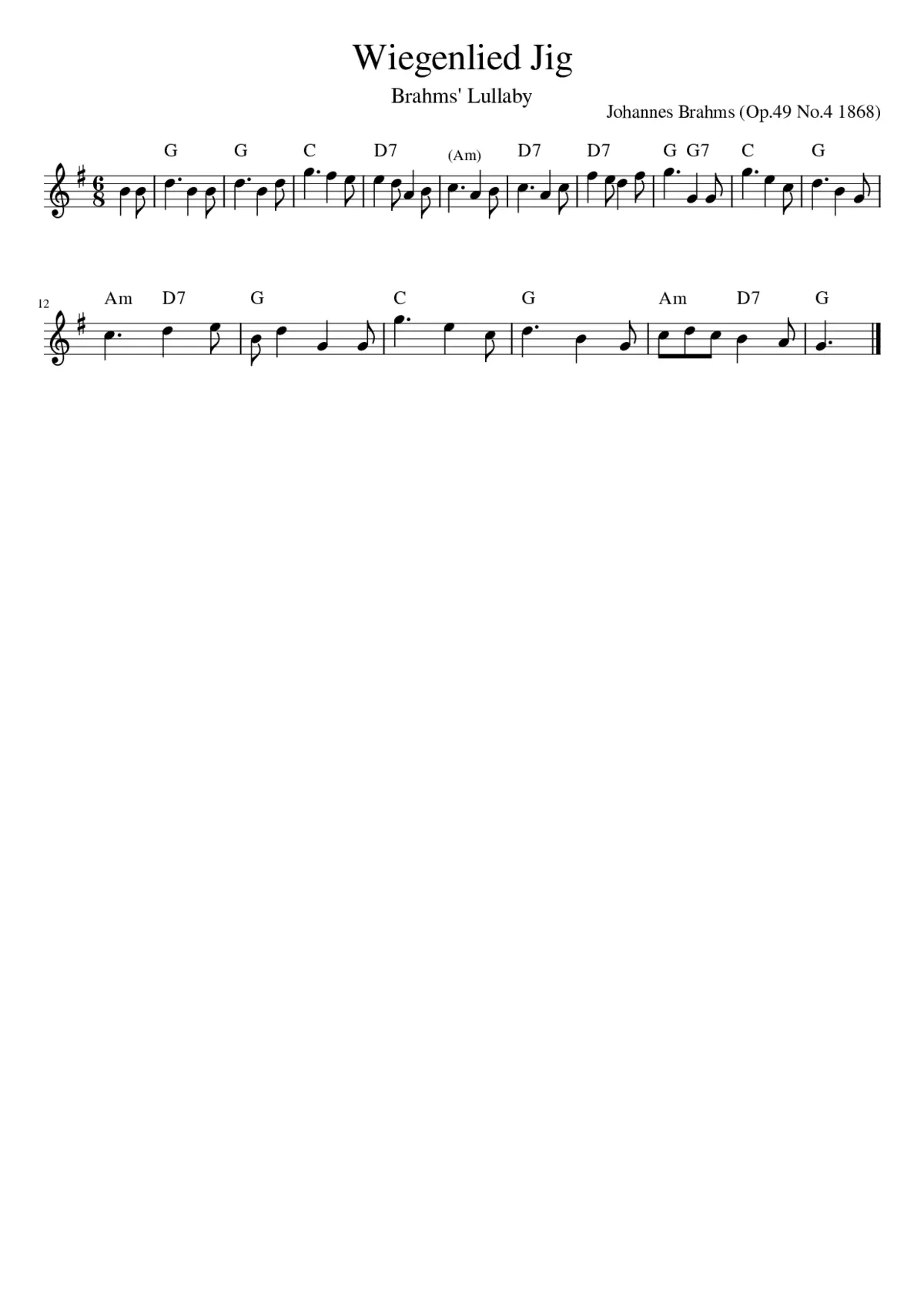 Wiegenlied Jig - Page 1