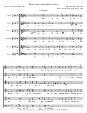 Passa la nave mia colma d'oblio