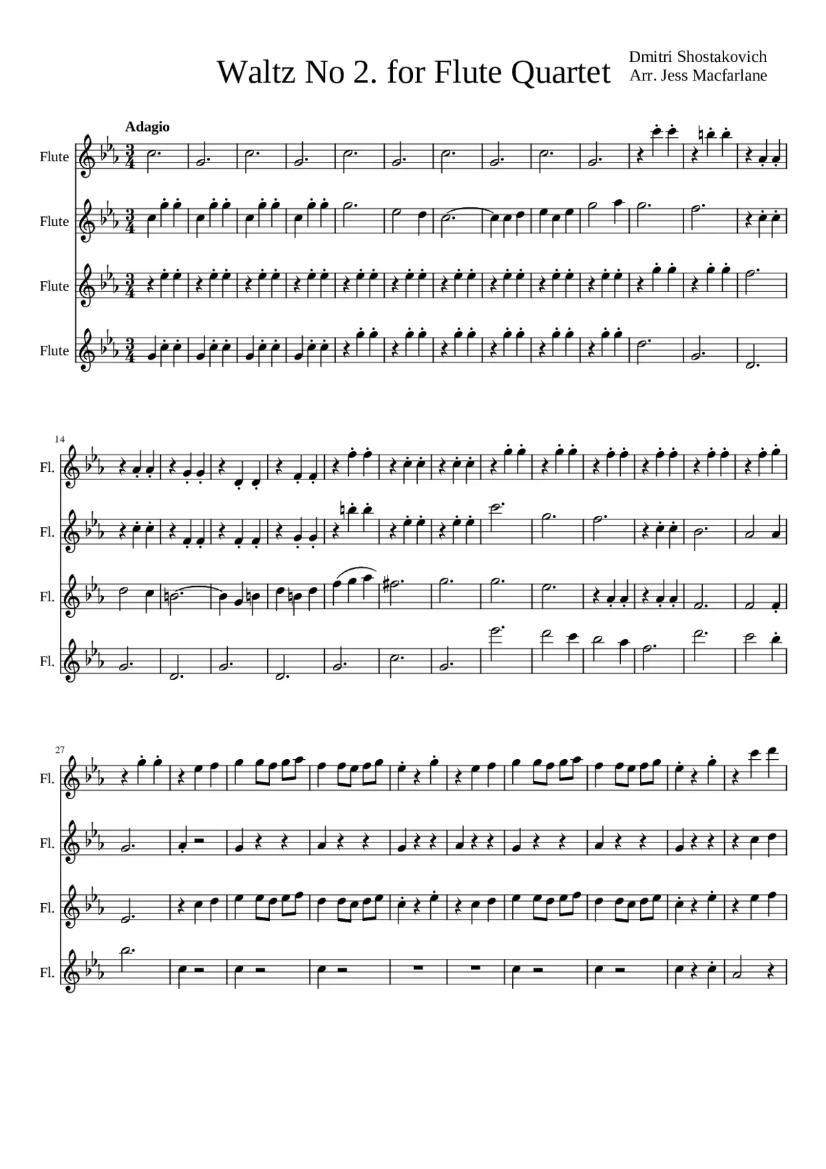 Waltz no. 2 - Page 1