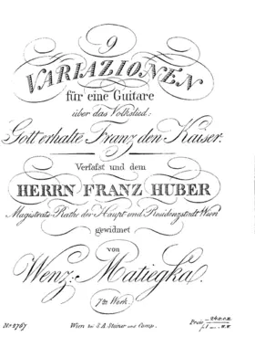 Variations on 'Gott erhalte Franz den Kaiser'