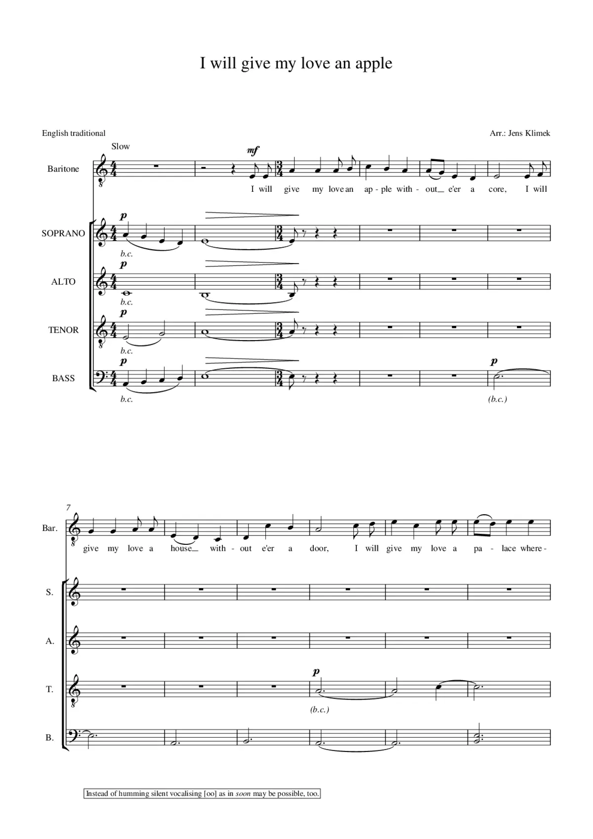 I will give my love an apple - Page 1