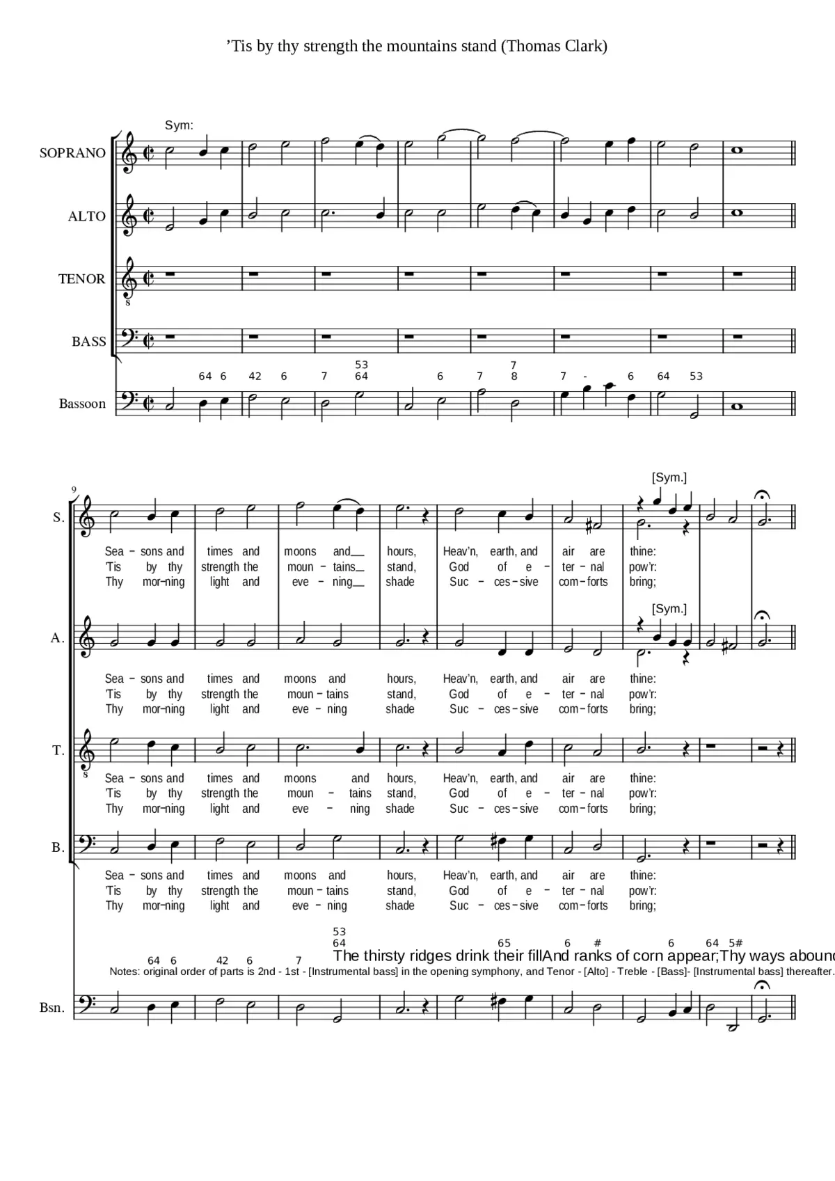 'Tis by thy strength the mountains stand - Page 1