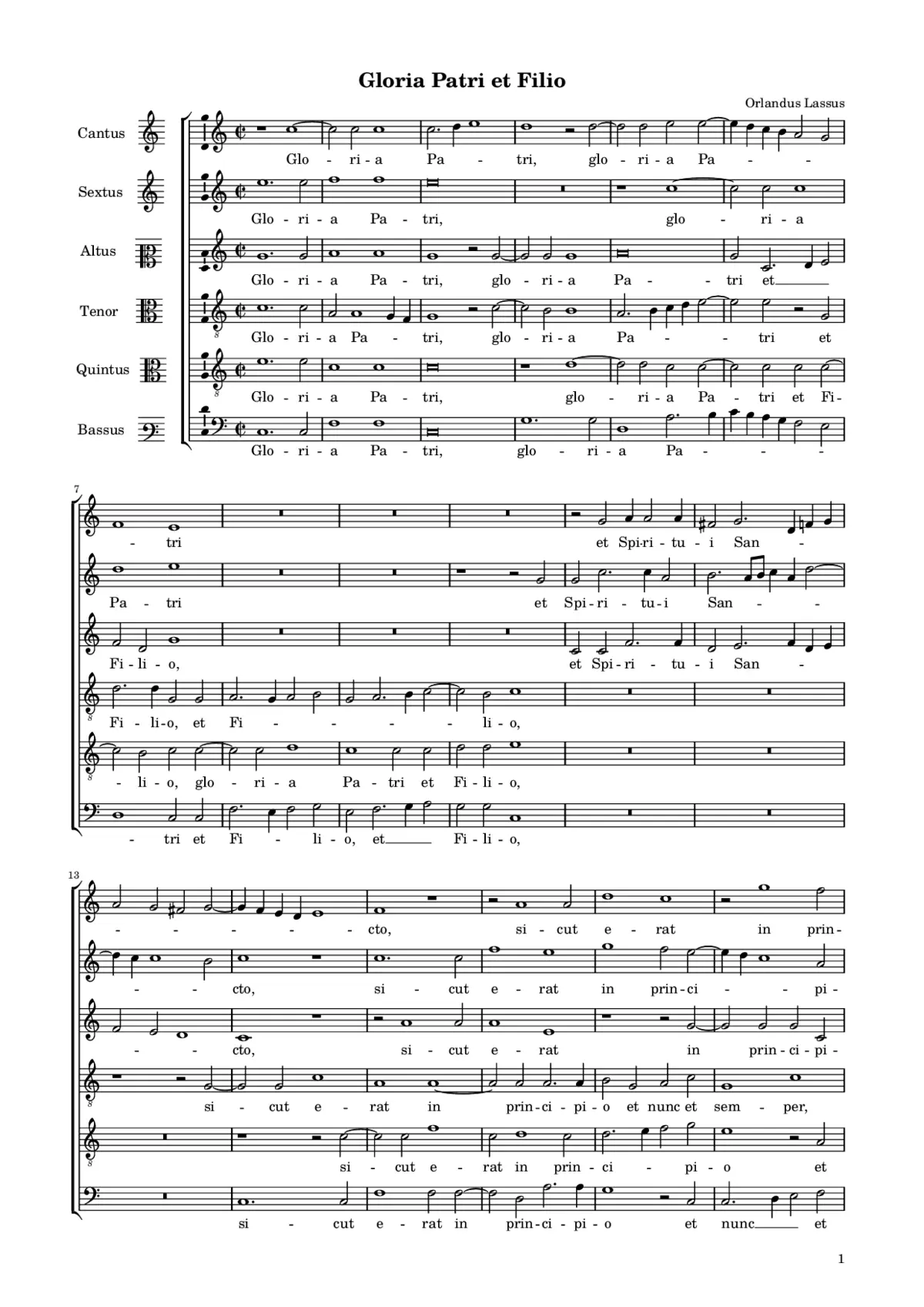Gloria Patri, et Filio, et Spiritui sancto - Page 1