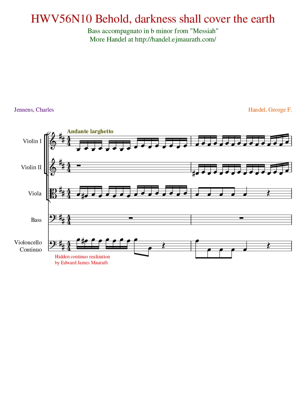 Messiah HWV 56 - Page 1