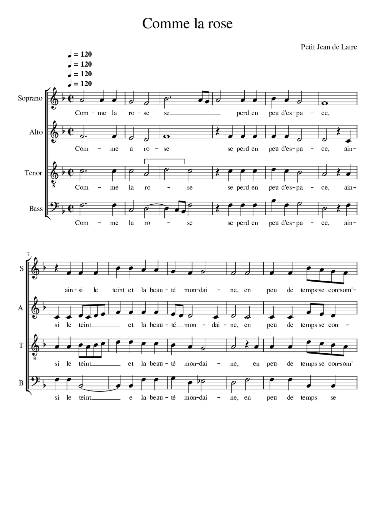 Comme la rose - Page 1