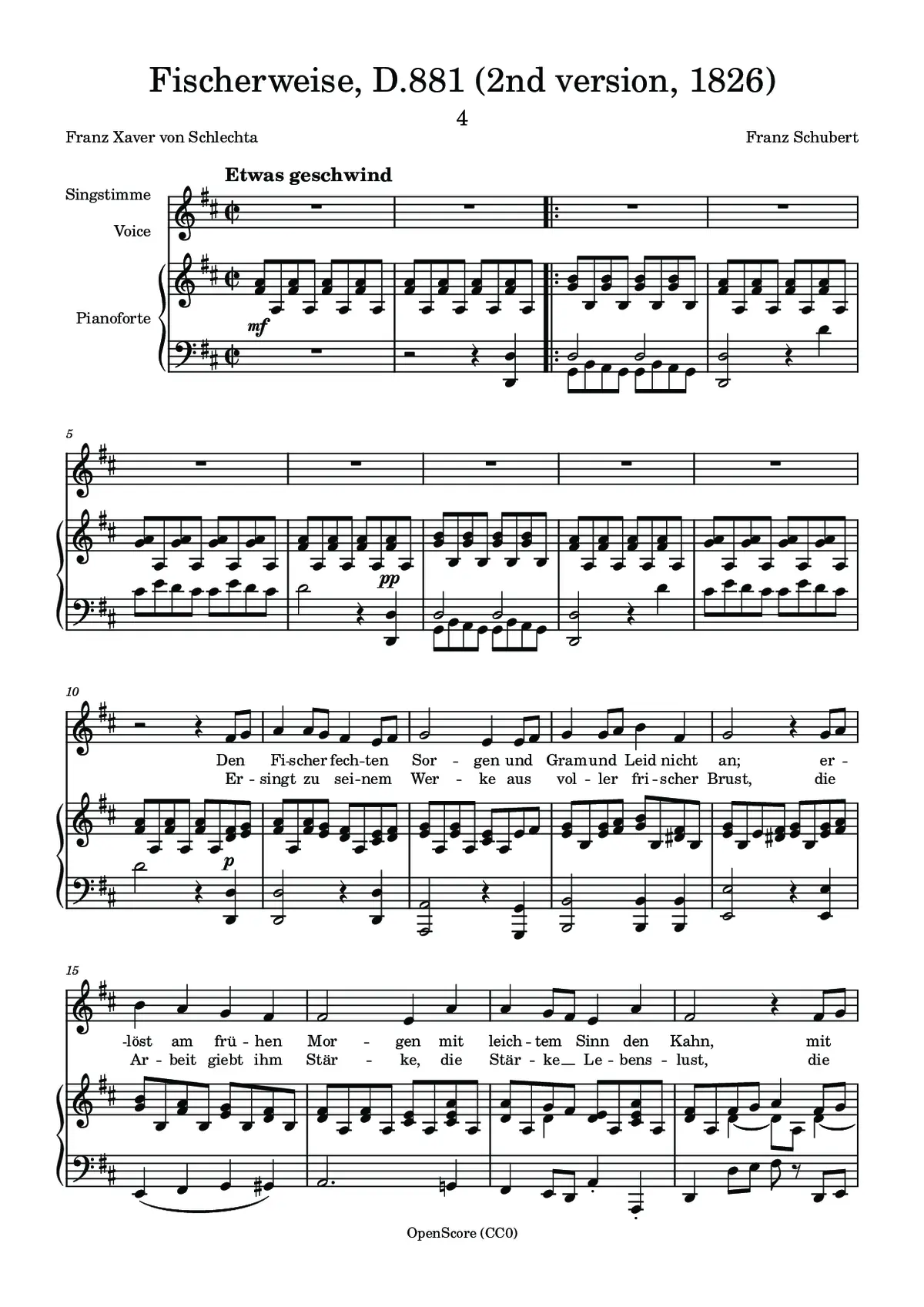 Fischerweise, D.881 - Page 1