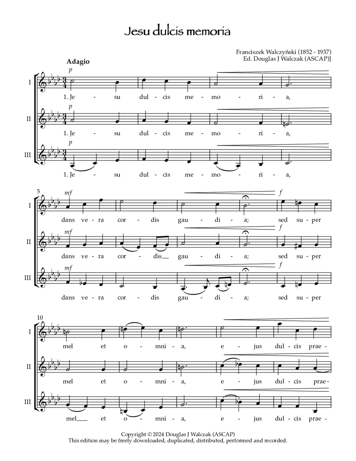 Jesu dulcis memoria - Page 1